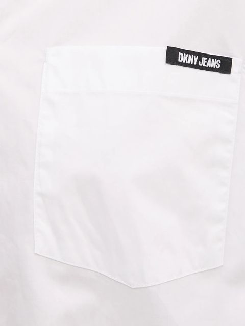 Dkny koszula bawełniana damska kolor biały relaxed z kołnierzykiem klasycznym E31M1RDM