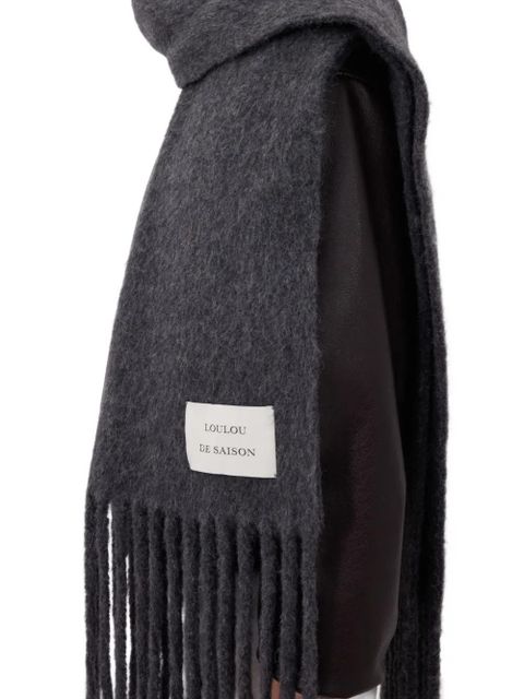 LouLou de Saison Santo fringed scarf - Grey