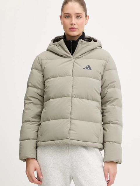 adidas kurtka puchowa Helionic kolor zielony zimowa JX3027 - zdjęcie produktu nr 1