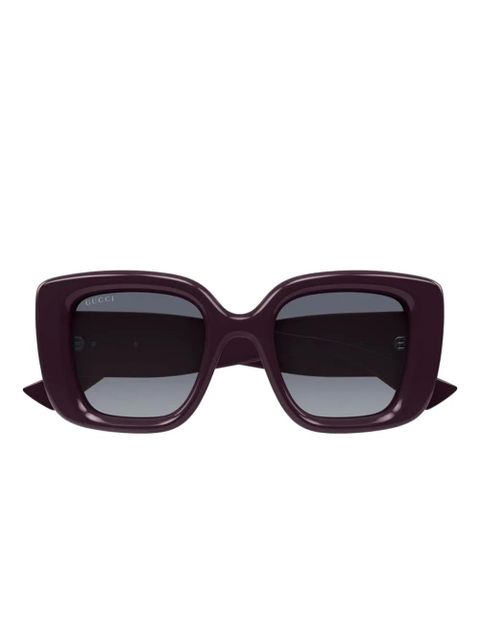 Gucci Eyewear butterfly-frame logo-detail sunglasses - Purple