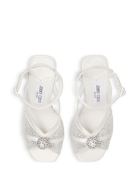 Jimmy Choo Sarai crystal-embellished sandals - Silver