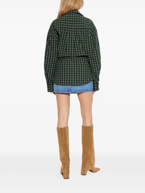 Alexander Wang plaid wrapped mini dress - Green