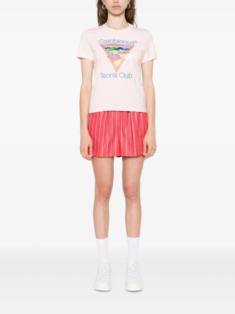 Casablanca Tennis Club graphic-print t-shirt - Pink