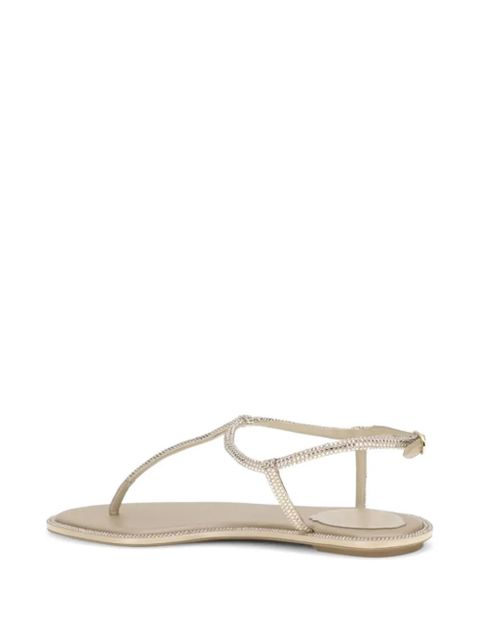 René Caovilla Diana embellished sandals - Neutrals