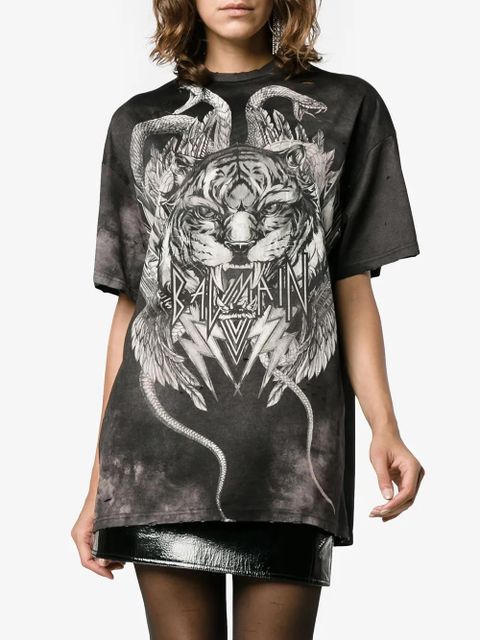 Balmain oversized tiger print t-shirt - Black - zdjęcie produktu nr 2
