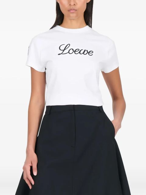 LOEWE logo-embroidered T-shirt - White - zdjęcie produktu nr 1