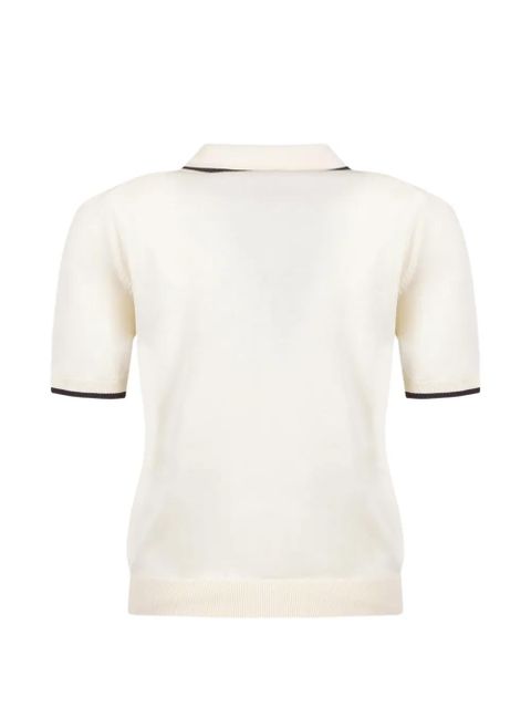 MC2 Saint Barth short-sleeve knitted polo top - Neutrals - zdjęcie produktu nr 2