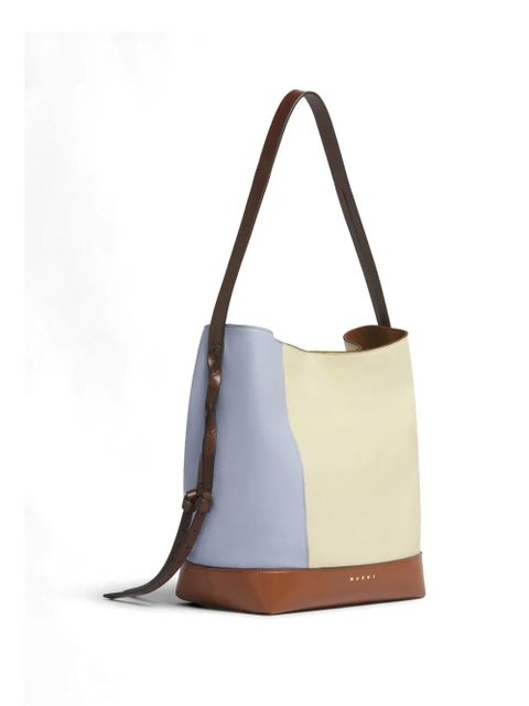 Marni small Pod 2.0 leather tote bag - Neutrals