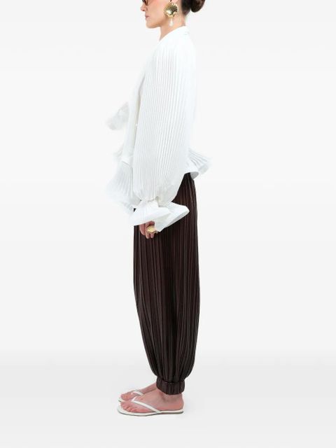 Rowen Rose pleated balloon trousers - Brown