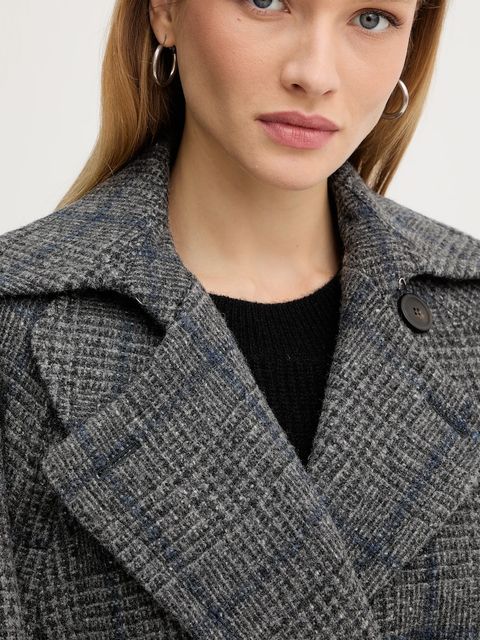 Weekend Max Mara płaszcz z dodatkiem wełny SESTRI kolor szary 2525016122600