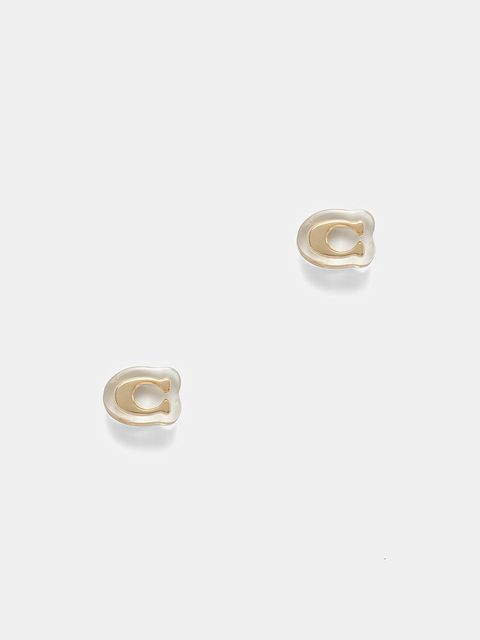 Coach kolczyki damskie metalowe - zdjęcie produktu nr 2