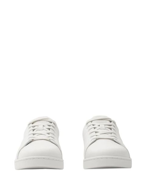 Burberry embossed-check leather sneakers - White - zdjęcie produktu nr 2