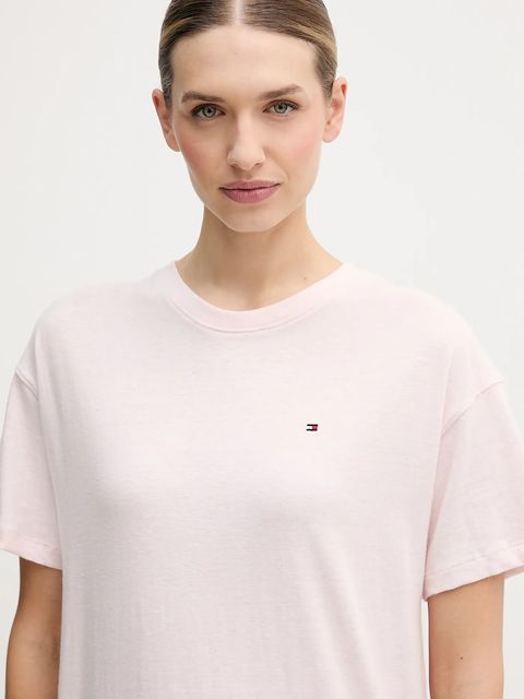 Tommy Hilfiger koszula nocna bawełniana damska kolor różowy bawełniana UW0UW05767