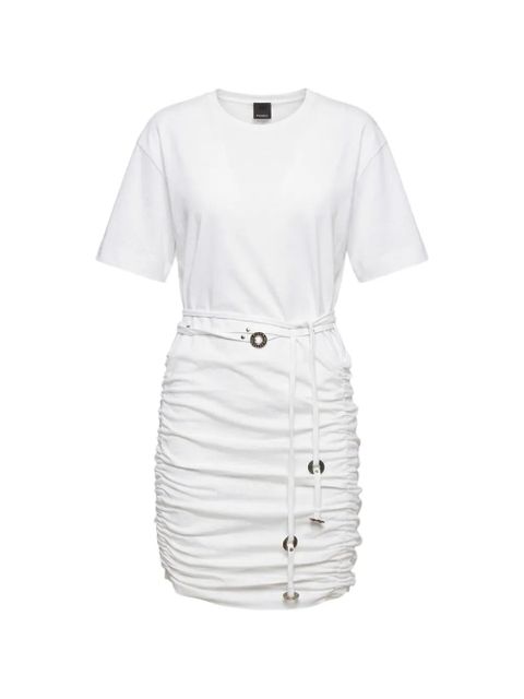 PINKO Anguillara ruched drawstring-waist dress - White - zdjęcie produktu nr 1