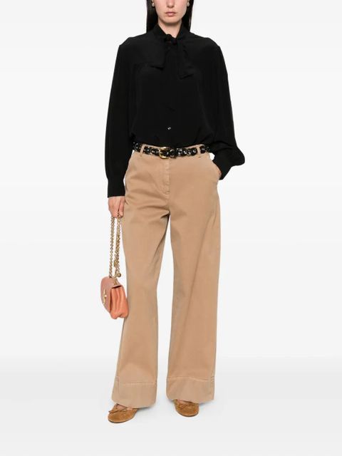 Chloé pussy bow-collar silk top - Black - zdjęcie produktu nr 2