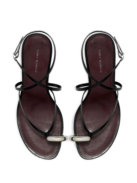 Tory Burch Pierced strappy open-toe heels - Black - zdjęcie produktu nr 2