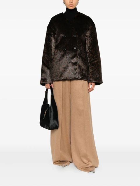 The Frankie Shop double-breasted patterned jacket - Brown - zdjęcie produktu nr 2