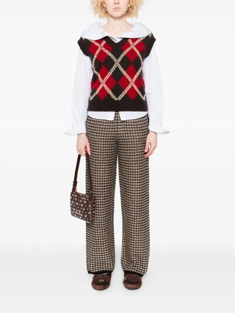 Guest In Residence argyle sleeveless vest - Brown