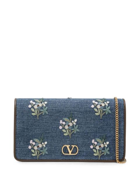 Valentino Garavani mini VLogo signature mini shoulder - Blue - zdjęcie produktu nr 1