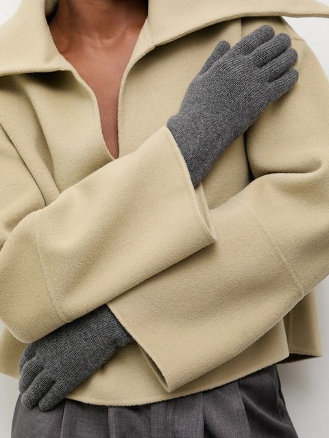 Answear.LAB rękawiczki wełniane damskie kolor szary - zdjęcie produktu nr 1