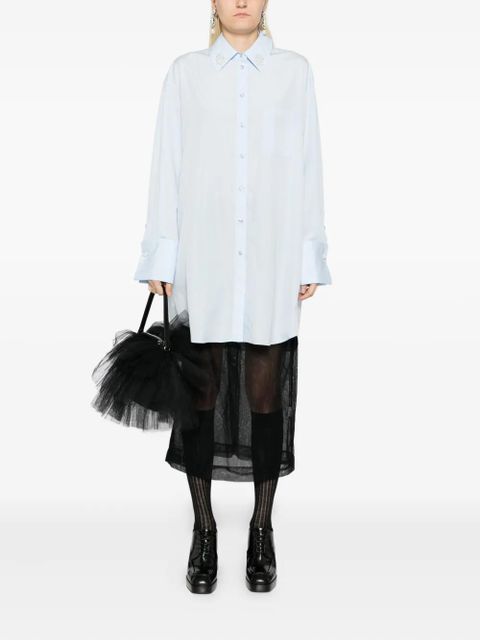 Simone Rocha pearl-detailed shirt - Blue