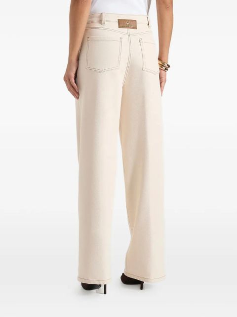 Manière De Voir wrapover wide-leg jeans - Neutrals