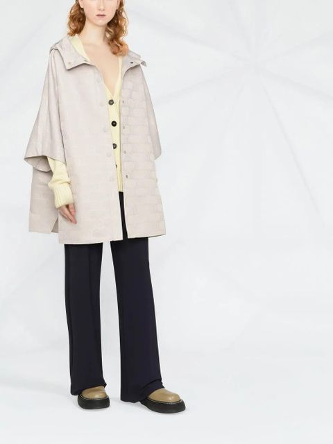 Max Mara monogram jacquard satin coat - Neutrals - zdjęcie produktu nr 2