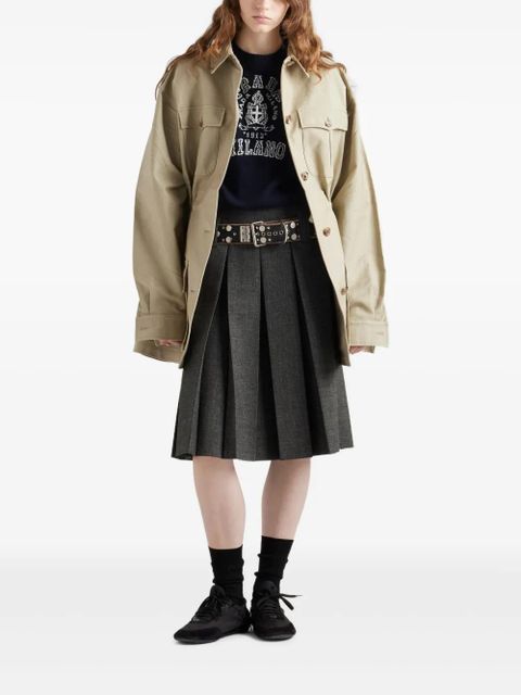 Prada logo-intarsia sweater - Blue