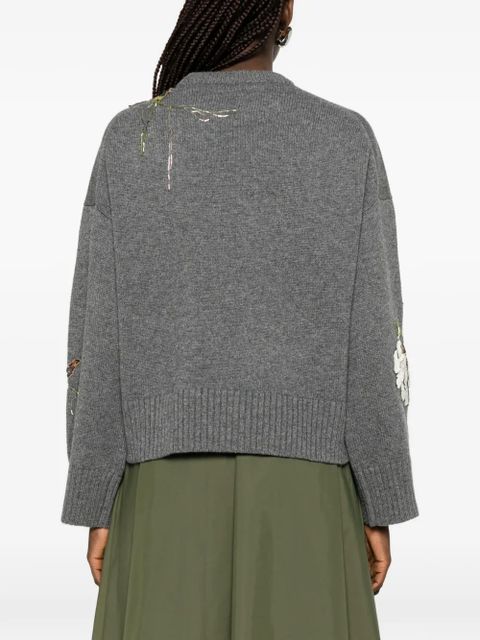 Simkhai flower-embroidered sweater - Grey