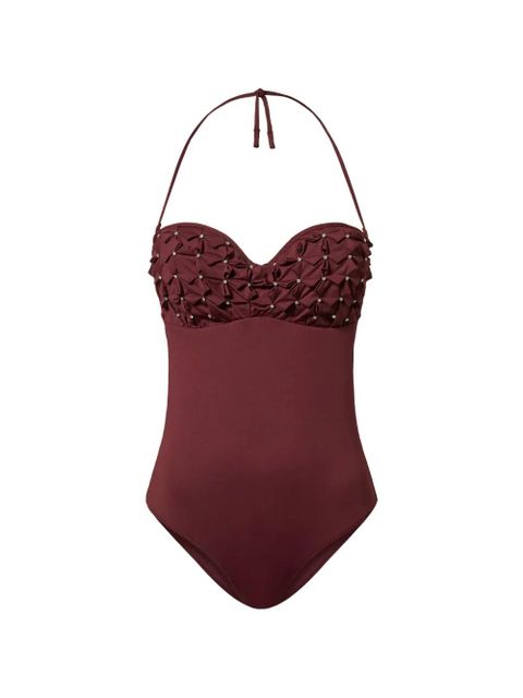 TWINSET rhinestone-embellished swimsuit - Red - zdjęcie produktu nr 1