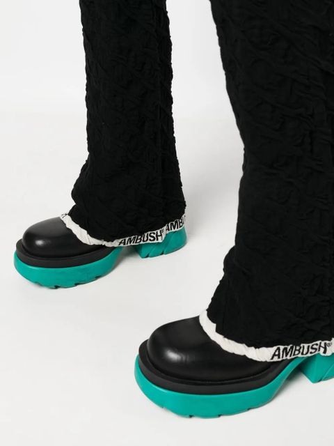 AMBUSH monogram flared trousers - Black