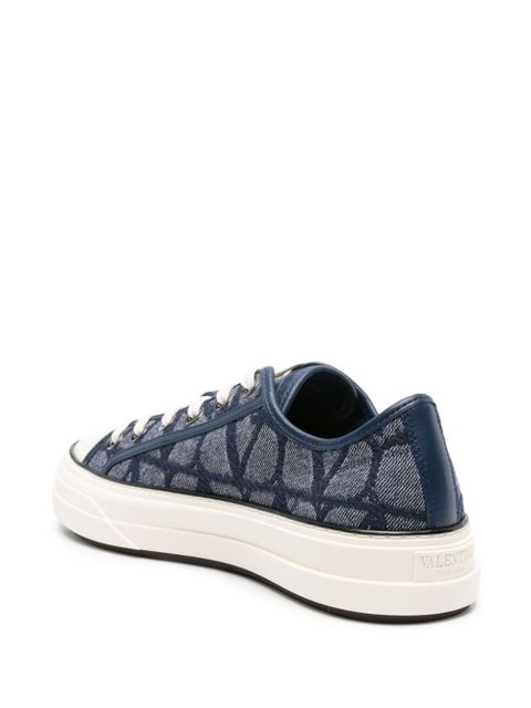 Valentino Garavani Toile Iconographe Totaloop denim sneakers - Blue