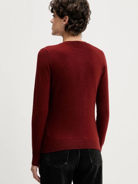 Sisley kardigan z domieszką wełny kolor czerwony lekki 102HM5237