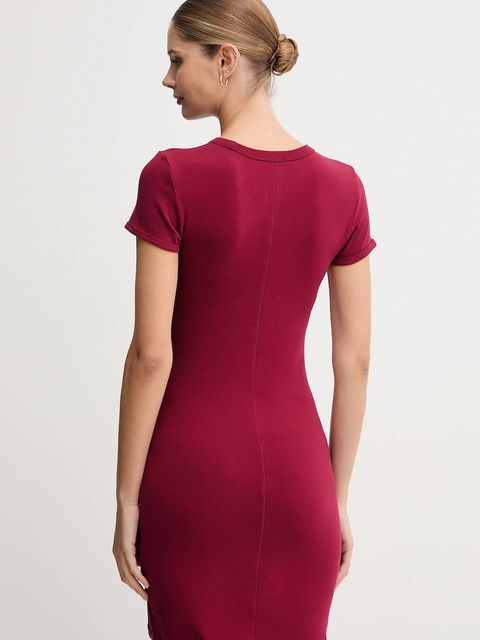 Calvin Klein Jeans sukienka kolor bordowy mini dopasowana LV047B266G