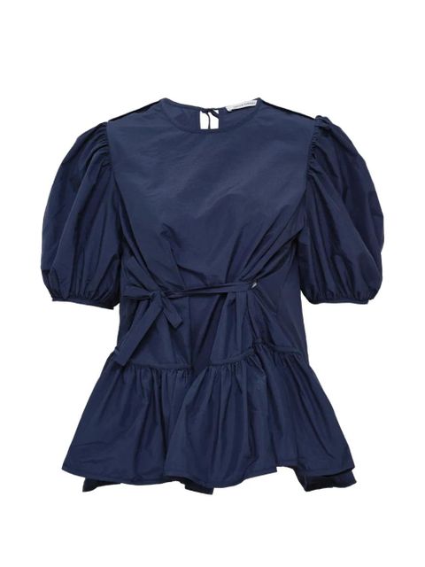 Cecilie Bahnsen Bale puff-sleeve blouse - Blue - zdjęcie produktu nr 1
