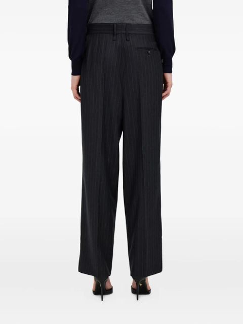 Ferragamo pinstripe pleated trousers - Grey