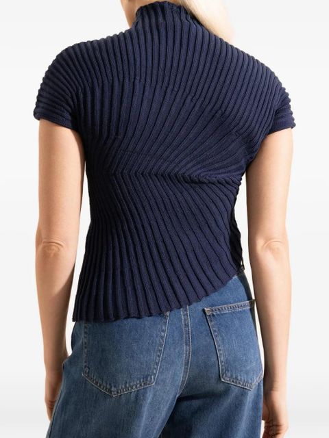 Cult Gaia Annemie ribbed roll-neck top - Blue - zdjęcie produktu nr 2