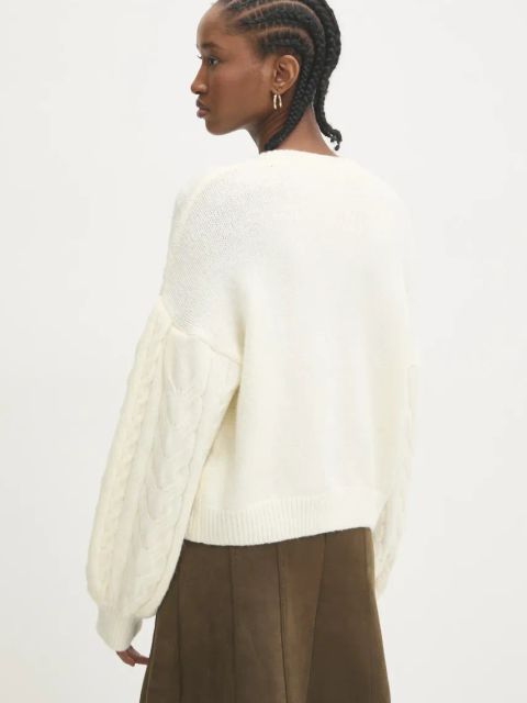 Answear.LAB sweter z wełną kolor beżowy