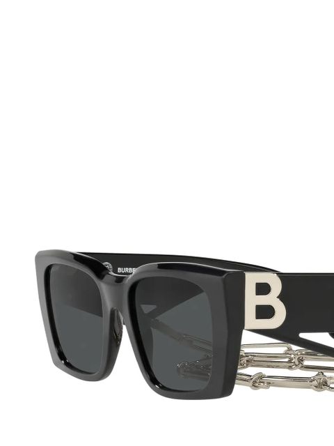 Burberry Eyewear Poppy rectangular-frame sunglasses - Black
