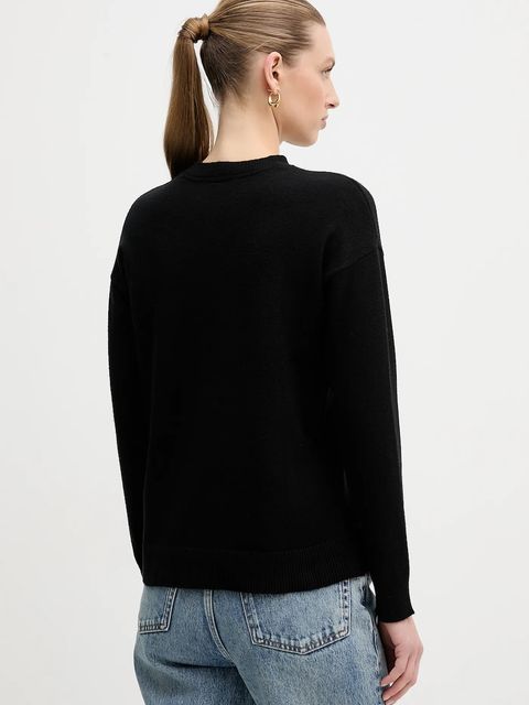 Dkny sweter damski kolor czarny lekki DJ4R0407