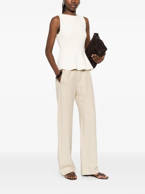 Róhe ribbed-knit peplum top - Neutrals - zdjęcie produktu nr 2