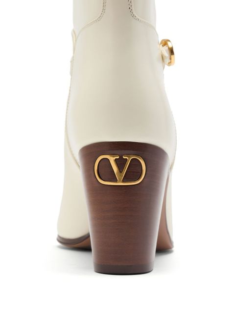Valentino Garavani 75mm Pattie leather boots - Neutrals - zdjęcie produktu nr 2