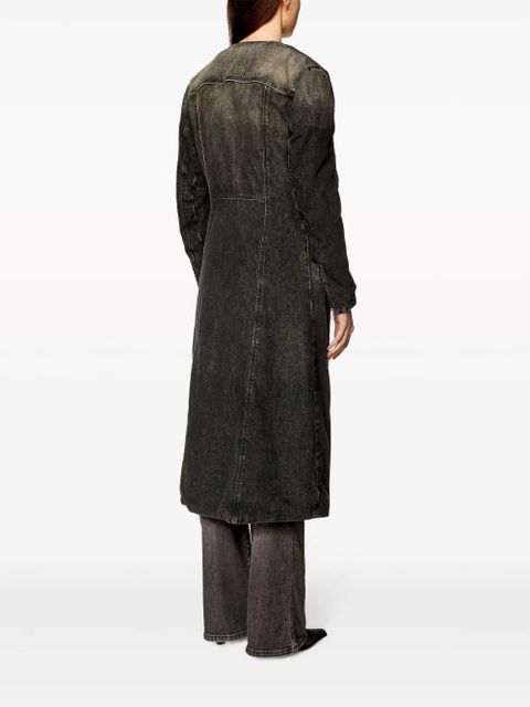 Diesel De-Sy-S collarless denim coat - Black