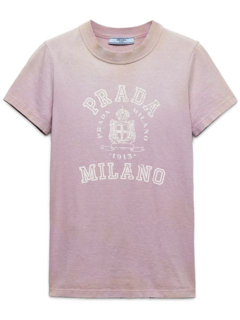 Prada logo-print T-shirt - Purple - zdjęcie produktu nr 1