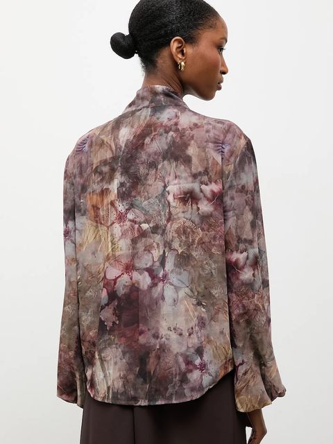 Answear.LAB bluzka damska kolor szary wzorzysta