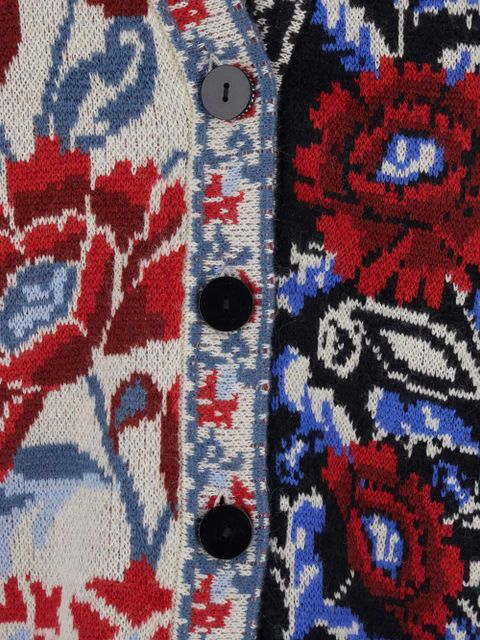 FARM Rio Mixed Valentina floral button cardigan - Black