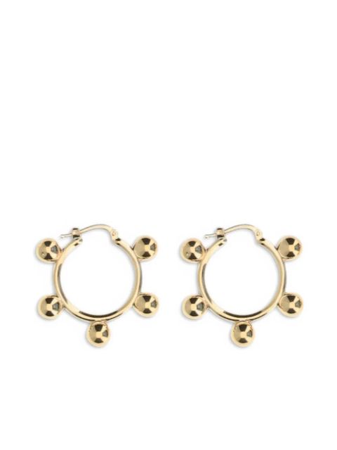 Jil Sander beaded hoop earrings - Gold - zdjęcie produktu nr 1