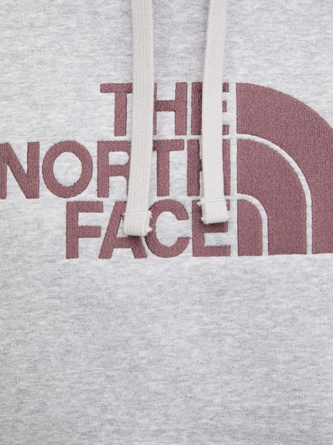 The North Face bluza Drew Peak damska kolor szary z kapturem wzorzysta NF0A89EHFB31