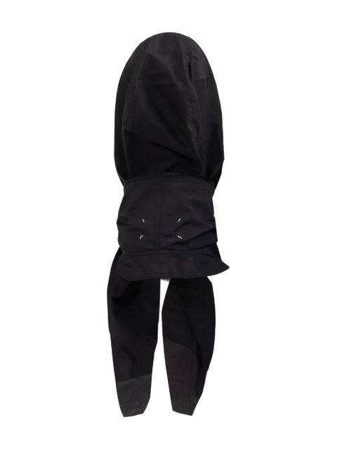 Maison Margiela hooded zip-up scarf - Black