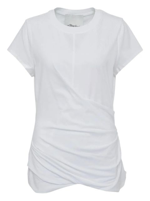 3.1 Phillip Lim draped short-sleeve t-shirt - White - zdjęcie produktu nr 1